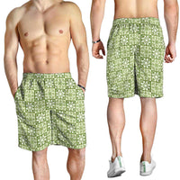 Omaomao Palaka Quilt Hawaii Shorts for Men Hawaiian Tropical Monstera Sea Turtle LT14 - Polynesian Pride