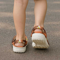 Orange Banana Leaf Hawaii Clogs Shoes Lau Maia Plumeria Tropical Summer Vibes
