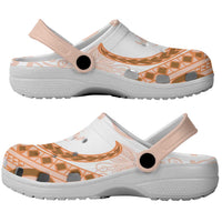 Orange Polynesian Tribal Turtle Floral Pattern Clogs Shoes LT05 - Polynesian Pride