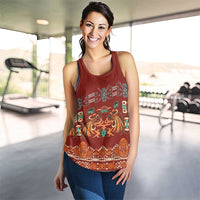 Oxblood Batik Papua-inspired Pattern Women Racerback Tank - Polynesian Pride