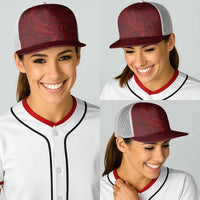 Oxblood Polynesia Baseball Net Cap Hawaiian Tribal Hammerhead Shark Tattoo LT14 - Polynesian Pride