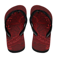 Oxblood Polynesia Flip Flops Hawaiian Tribal Hammerhead Shark Tattoo - Polynesian Pride