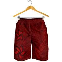 Oxblood Polynesia Shorts for Men Hawaiian Tribal Hammerhead Shark Tattoo LT14 - Polynesian Pride