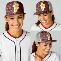 Oxblood Tropical Plumeria With Galaxy Polynesian Art Baseball Net Cap LT14 - Polynesian Pride