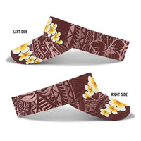 Oxblood Tropical Plumeria With Galaxy Polynesian Art Sun Visor Cap LT14 - Polynesian Pride