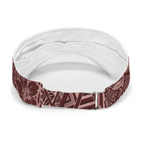 Oxblood Tropical Plumeria With Galaxy Polynesian Art Sun Visor Cap LT14 - Polynesian Pride