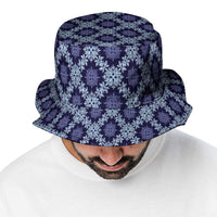 Palaka Hawaiian Quilt Seamless Pattern Bucket Hat - Polynesian Pride