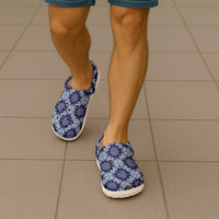 Palaka Hawaiian Quilt Seamless Pattern Clogs Shoes - Polynesian Pride