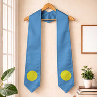 Palau Graduation Stole Flag Style LT05 One Size Blue - Polynesian Pride