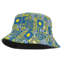 Palau Ungil Kurismas Bucket Hat Pacific Patchwork Xmas Vibes - Polynesian Pride