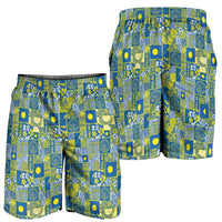 Palau Ungil Kurismas Shorts for Men Pacific Patchwork Xmas Vibes LT9 - Polynesian Pride