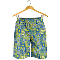 Palau Ungil Kurismas Shorts for Men Pacific Patchwork Xmas Vibes LT9 - Polynesian Pride
