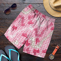 Paniolo Palaka Hawaiian Cowgirl Shorts for Men LT9 Pink - Polynesian Pride