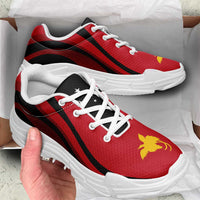 Papua New Guinea Chunky Sneakers Flag-Inspired Curve Style LT05 - Polynesian Pride