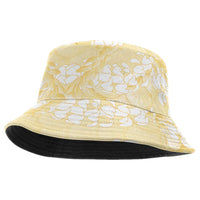 Pastel Yellow Mermaid Puakenikeni Maile Lei Bucket Hat LT01 One Size Yellow - Polynesian Pride