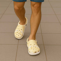 Pastel Yellow Mermaid Puakenikeni Maile Lei Clogs Shoes LT01 - Polynesian Pride