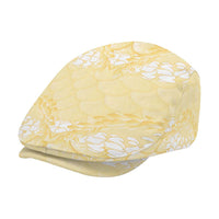 Pastel Yellow Mermaid Puakenikeni Maile Lei Jeff Hat LT01 - Polynesian Pride