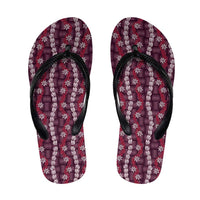 Pikake Maile Tiare Lei Flip Flops Akala Lauhala Pattern