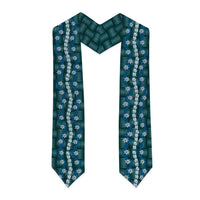 Pikake Maile Tiare Lei Graduation Stole Polu Lauhala Pattern
