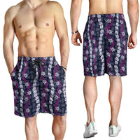 Pikake Maile Tiare Lei Shorts for Men Poni Lauhala Pattern