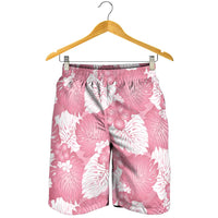 Pink Aloha Hawaii Shorts for Men Monstera Hibiscus Plumeria Seamless Vibes LT14 - Polynesian Pride