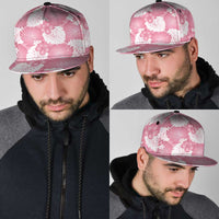 Pink Aloha Hawaii Snapback Cap Monstera Hibiscus Plumeria Seamless Vibes - Polynesian Pride