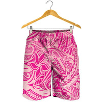 Pink Gradient Polynesia Shorts for Men Hawaiian Tribal Hammerhead Shark Tattoo LT14 - Polynesian Pride