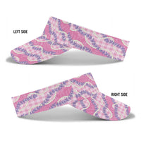 Pink Hawaii Palaka Honohono Pikake Sun Visor Cap Hawaiian Orchid Lei Polynesian Pattern LT14 - Polynesian Pride