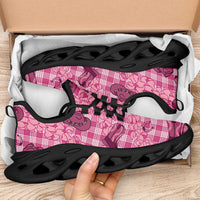 Pink Palaka Hawaii Cowboy Clunky Sneakers Puakenikeni Lei Paniolo Papale Seamless Vibes - Polynesian Pride