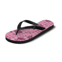 Pink Palaka Hawaii Cowboy Flip Flops Puakenikeni Lei Paniolo Papale Seamless Vibes - Polynesian Pride