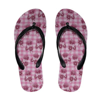 Pink Palaka Hawaii Flip Flops Hawaiian Lehua Blossoms LT05 Pink - Polynesian Pride