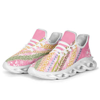Pink Palaka Hawaii Leis Clunky Sneakers Hawaiian-plaid Elegant Tropical Vibes LT14 - Polynesian Pride