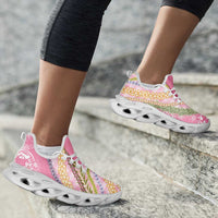 Pink Palaka Hawaii Leis Clunky Sneakers Hawaiian-plaid Elegant Tropical Vibes LT14 - Polynesian Pride