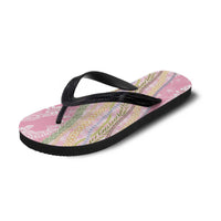 Pink Palaka Hawaii Leis Flip Flops Hawaiian-plaid Elegant Tropical Vibes - Polynesian Pride
