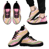 Pink Palaka Hawaii Leis Sneakers Hawaiian-plaid Elegant Tropical Vibes LT14 - Polynesian Pride