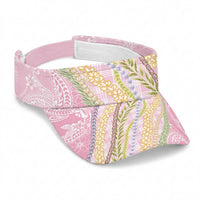 Pink Palaka Hawaii Leis Sun Visor Cap Hawaiian-plaid Elegant Tropical Vibes LT14 Universal Fit Pink - Polynesian Pride