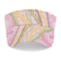 Pink Palaka Hawaii Leis Sun Visor Cap Hawaiian-plaid Elegant Tropical Vibes LT14 - Polynesian Pride