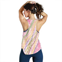 Pink Palaka Hawaii Leis Women Racerback Tank Hawaiian-plaid Elegant Tropical Vibes LT14 - Polynesian Pride
