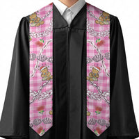 Pink Palaka Hawaii Mele Kalikimaka Graduation Stole Ohia Lehua Shell Leis Funny Gingerbread Santa LT14 - Polynesian Pride