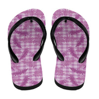 Pink Palaka Hawaii Palapalai Flip Flops Hawaiian Fern LT14 - Polynesian Pride