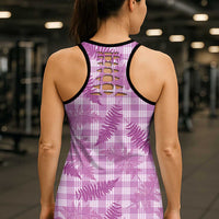 Pink Palaka Hawaii Palapalai Hollow Tank Top Hawaiian Fern LT14 - Polynesian Pride
