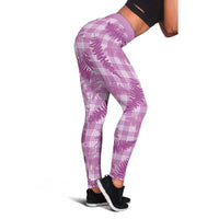 Pink Palaka Hawaii Palapalai Leggings Hawaiian Fern LT14 - Polynesian Pride