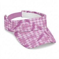 Pink Palaka Hawaii Palapalai Sun Visor Cap Hawaiian Fern LT14 Universal Fit Pink - Polynesian Pride