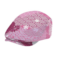Pink Palaka Japanese Traditional Jeff Hat Asanoha Seigaiha Sakura Motif - Polynesian Pride