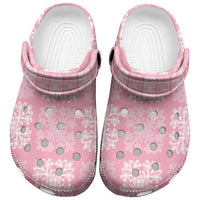 Pink Palaka Quilt Hawaii Clogs Shoes Traditional Hawaii-plaid Pattern LT14 Pink - Polynesian Pride