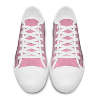 Pink Palaka Quilt Hawaii Low Top Shoes Traditional Hawaii-plaid Pattern - Polynesian Pride