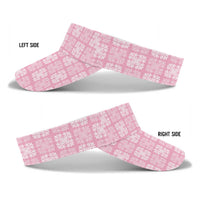 Pink Palaka Quilt Hawaii Sun Visor Cap Traditional Hawaii-plaid Pattern LT14 - Polynesian Pride