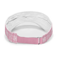 Pink Palaka Quilt Hawaii Sun Visor Cap Traditional Hawaii-plaid Pattern LT14 - Polynesian Pride