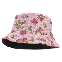 Pink Paniolo Palaka Hawaiian Cowgirl Christmas Bucket Hat - Polynesian Pride