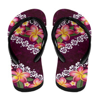 Pink Polynesia Flip Flops Plumeria Hibiscus Tropical Vibes - Polynesian Pride